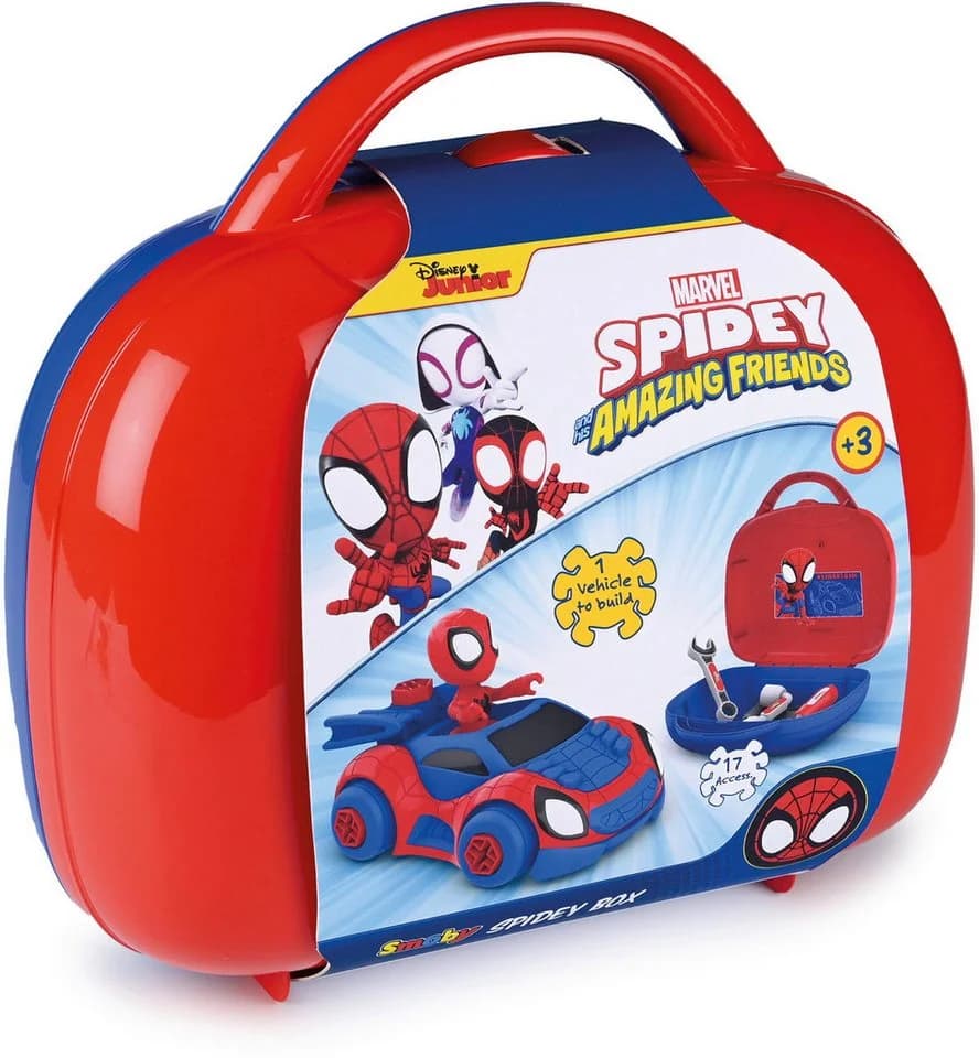 Smoby Spidey Werkzeugkoffer mit Autobausatz & Zubehör - Bild 2