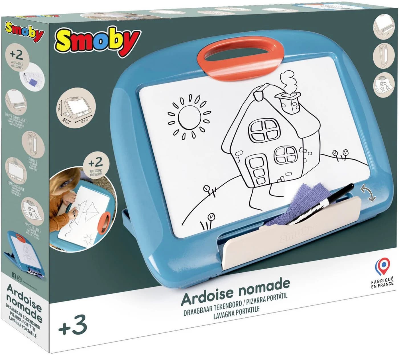 Smoby Tisch-Maltafel Bunt Abwischbare Schreibfläche - Bild 3