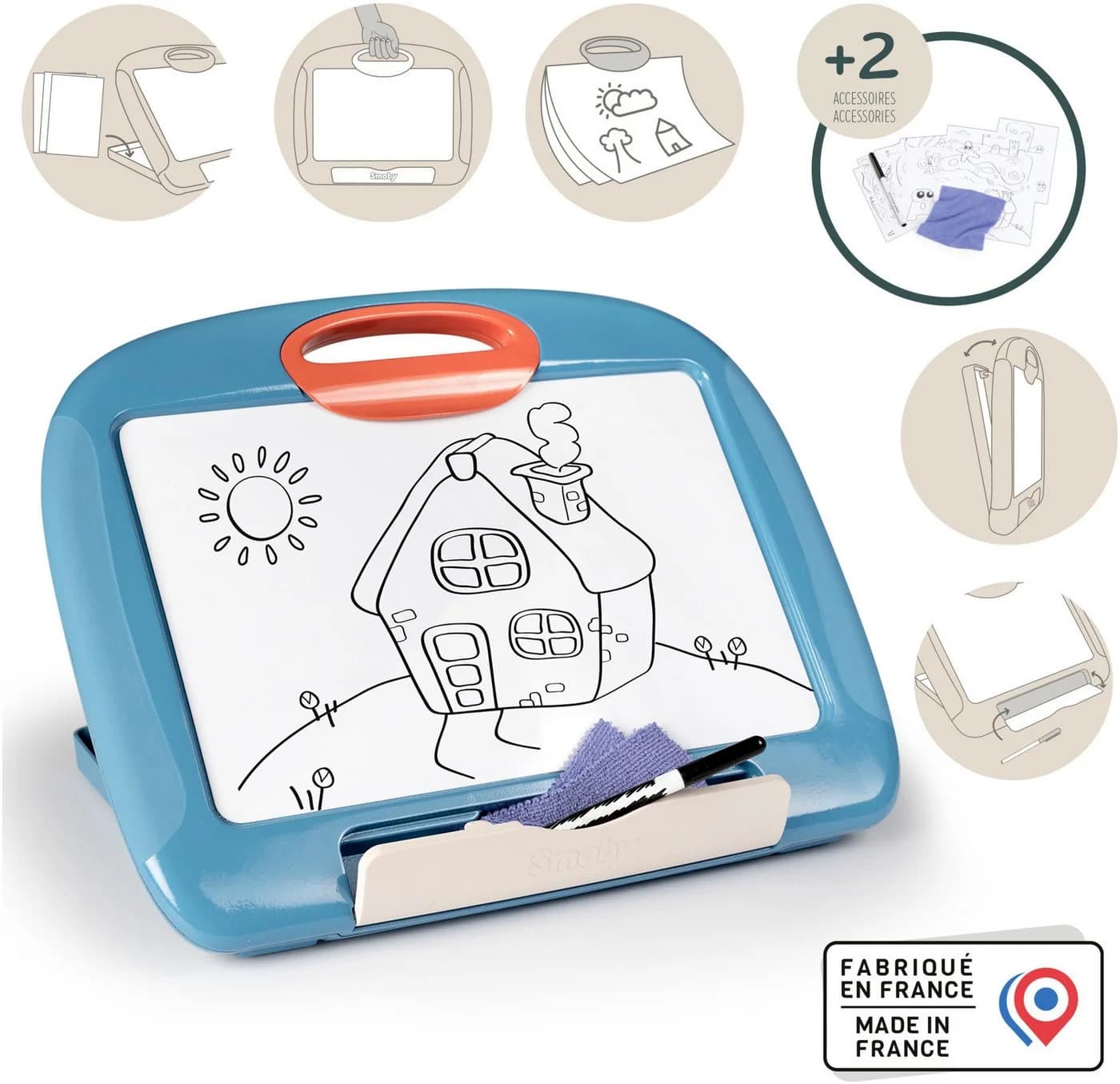 Smoby Tisch-Maltafel Bunt Abwischbare Schreibfläche - Bild 4