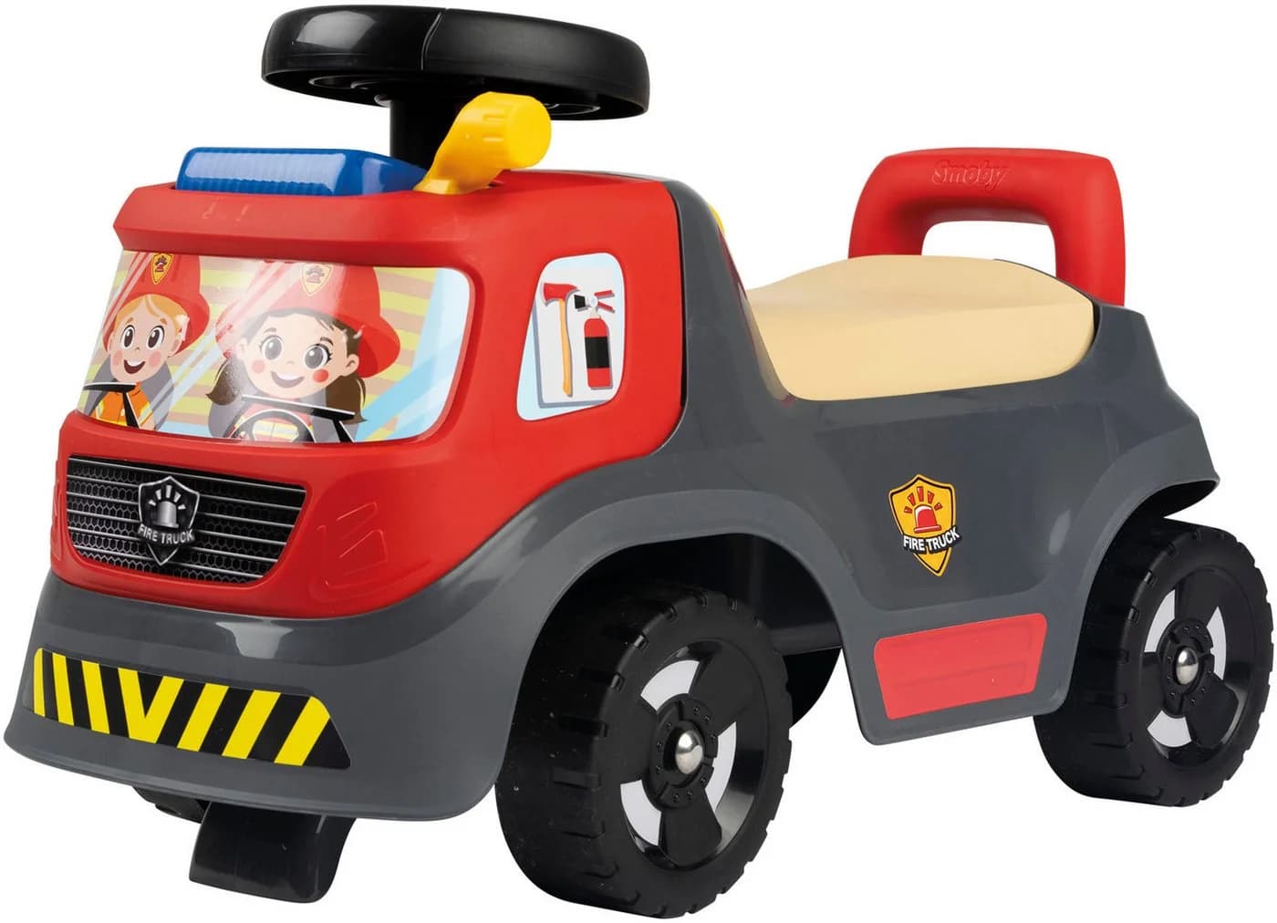 Smoby Rutscherauto Feuerwehr mit Licht, Sirene und Staufach - Bild 2