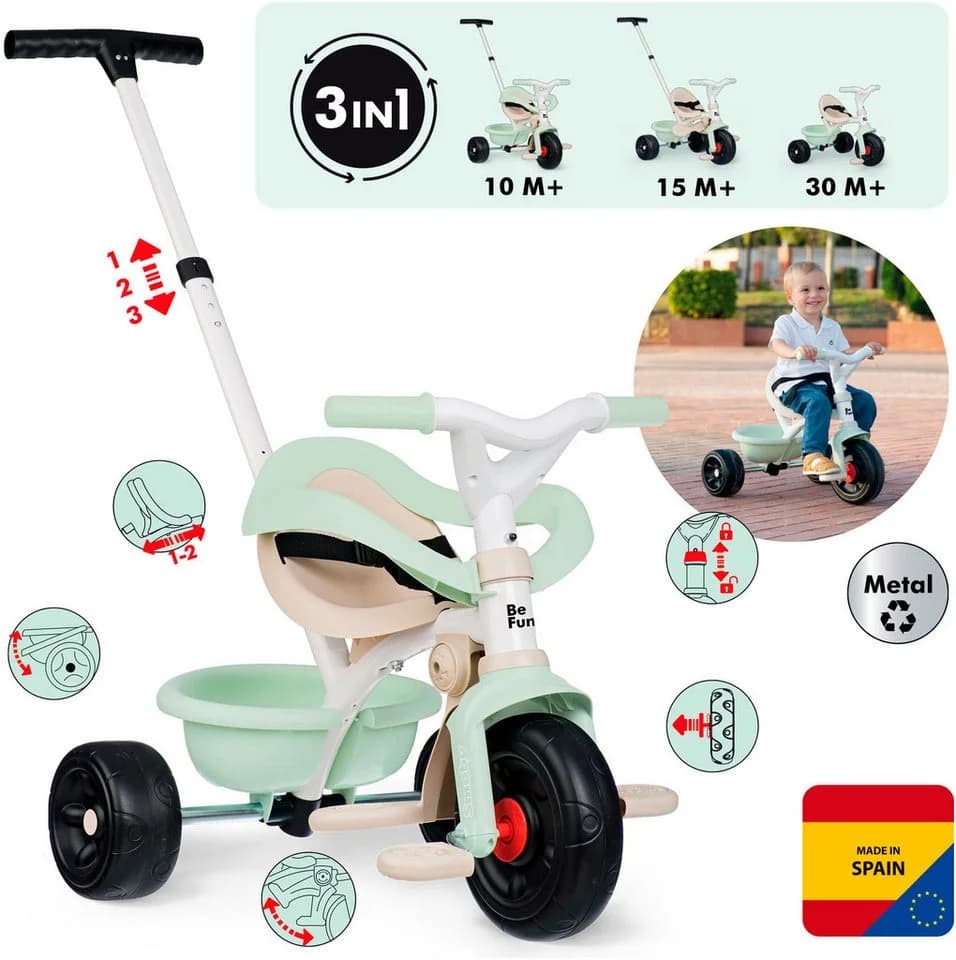 Smoby Dreirad Be Fun Komfort Made in Europe
