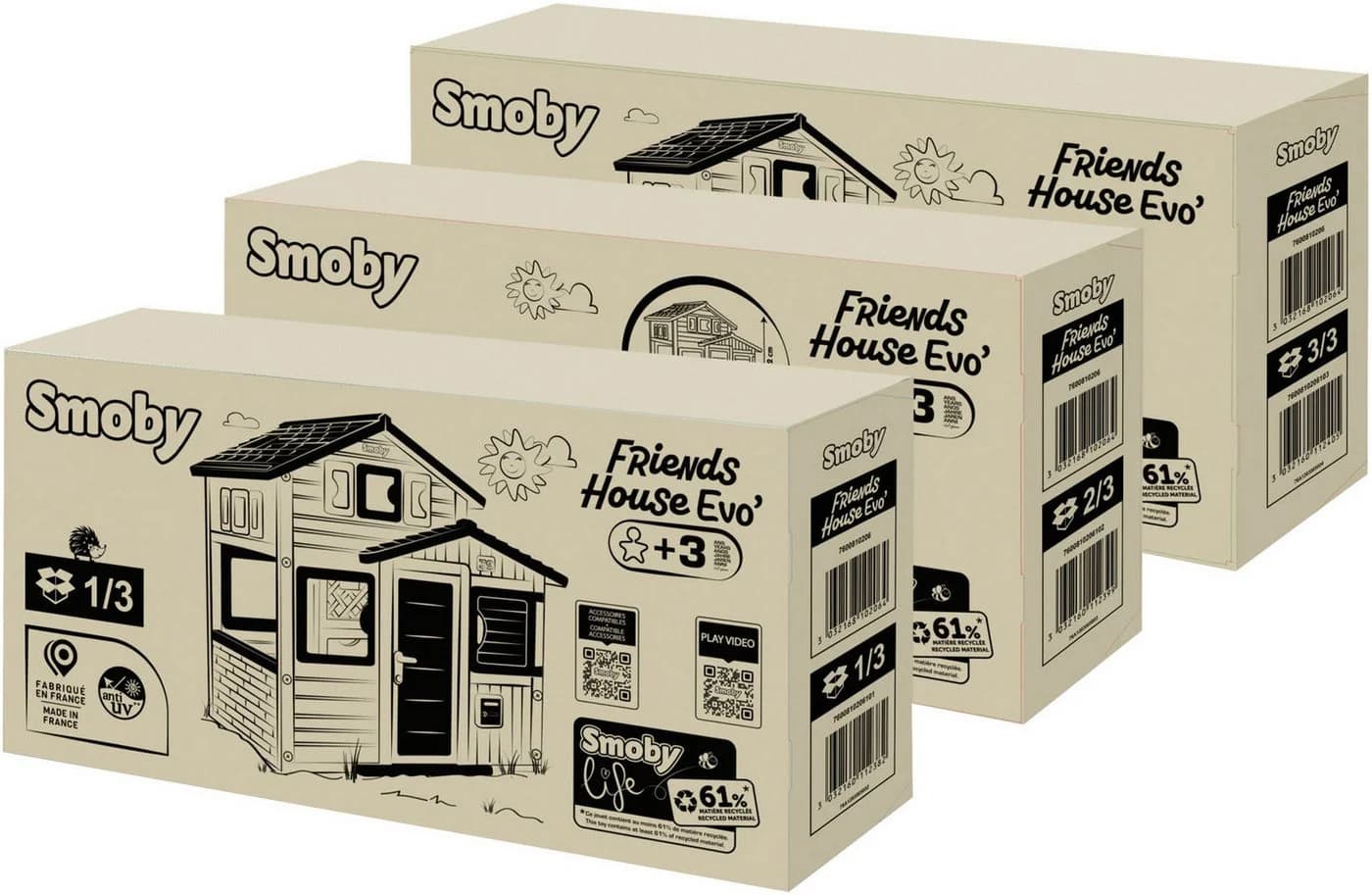 Smoby Life Evo Friends Spielhaus Bunt Kunststoff - Bild 5