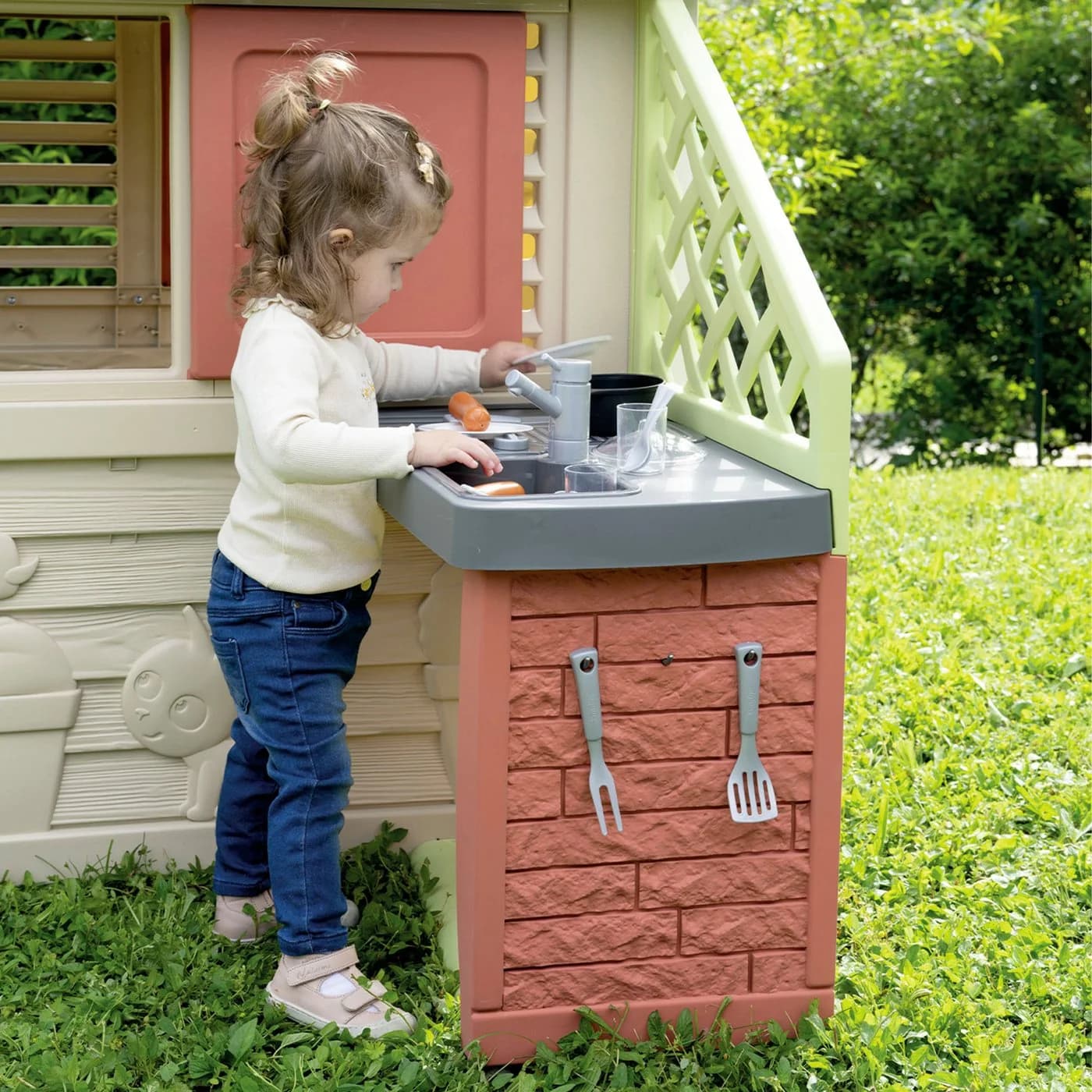 Smoby Life Spielhaus Natur mit Küche Bunt - Bild 5