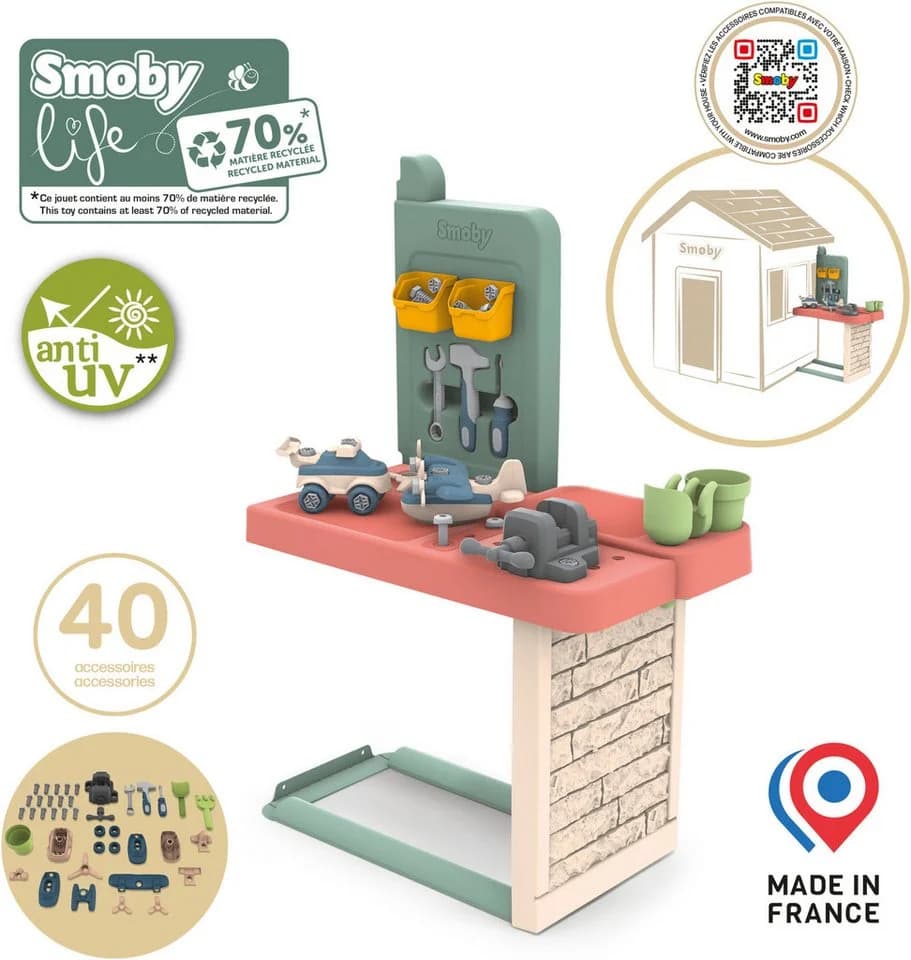 Smoby Spielhaus Smoby Life Werkbank Made in Europe