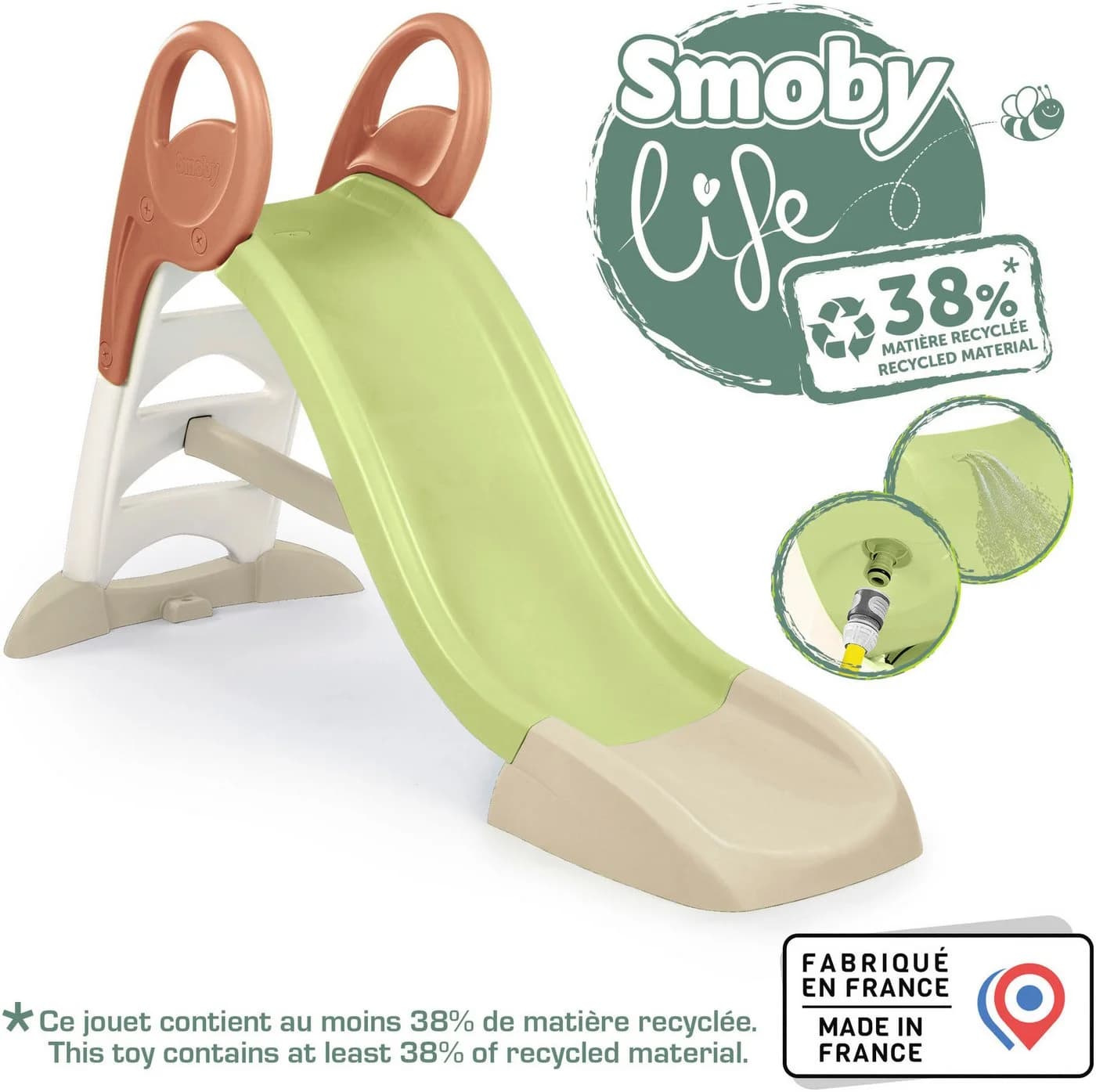 Smoby Life Rutsche KS Grün Wasserrutsche