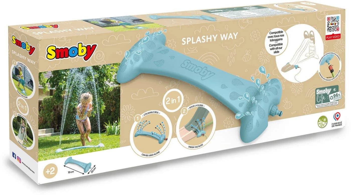 Smoby Splashy Way Wassersprenkler Outdoor Bunt UV-stabil