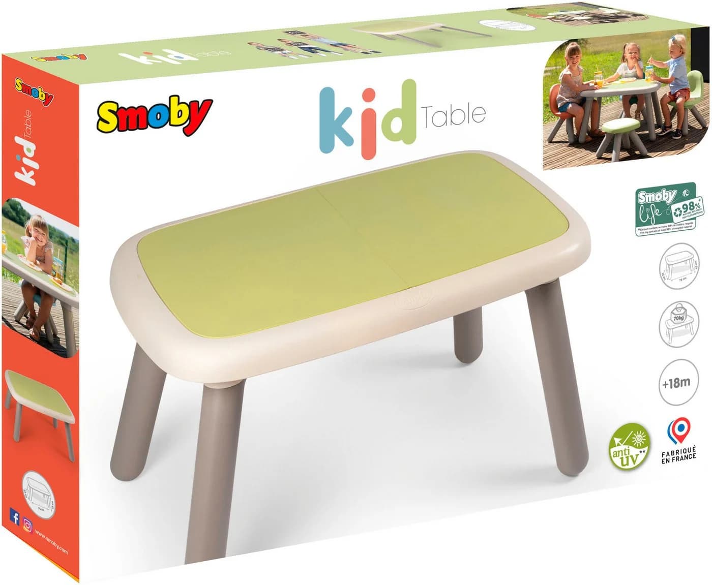Smoby Life Kid Kindertisch Grün Kunststoff - Bild 4