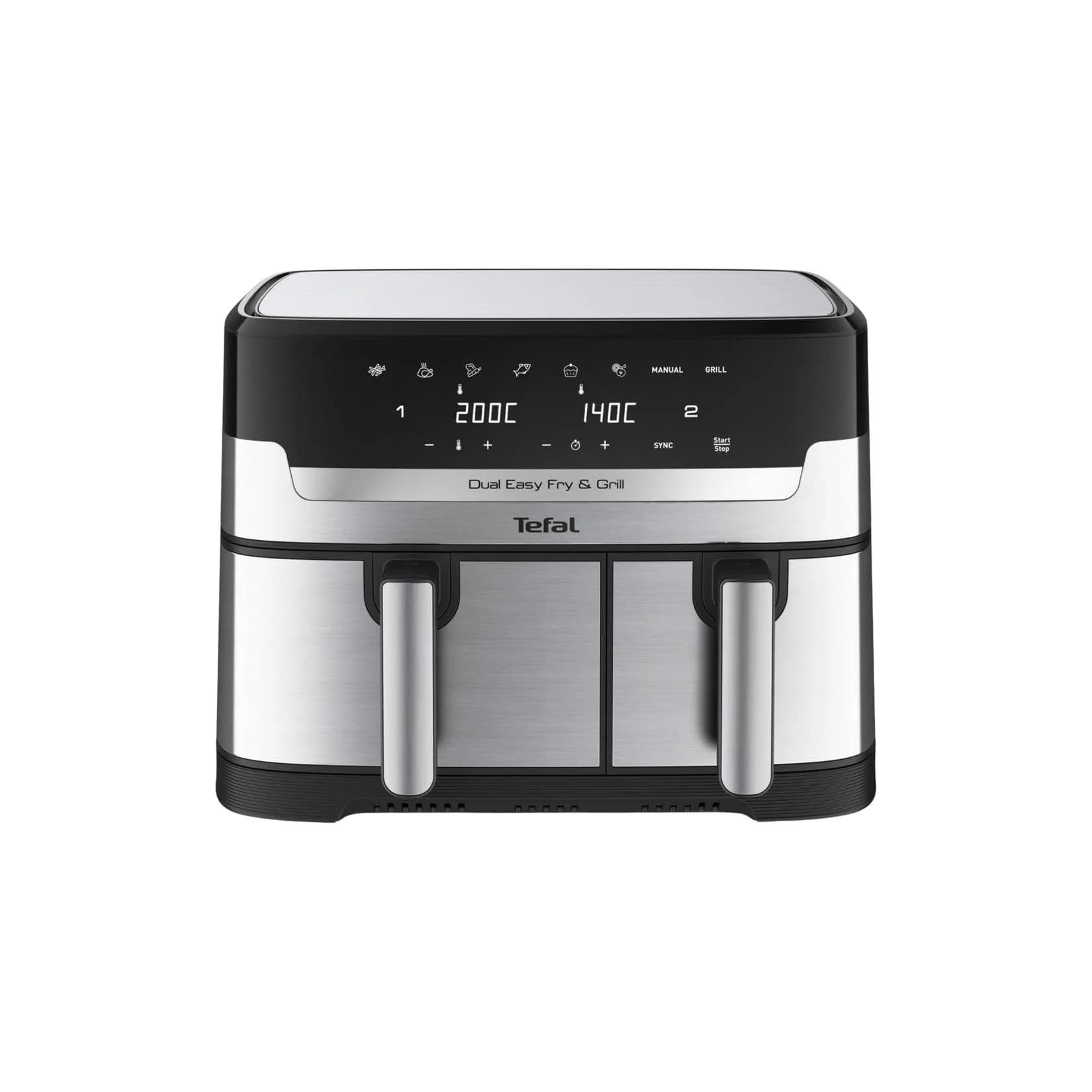 Tefal EY905D Easy Fry & Grill Dual Heißluftfritteuse Schwarz