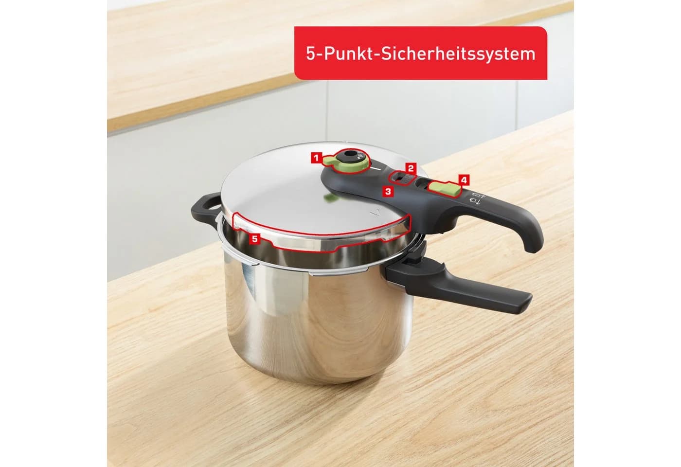 Schnellkochtopf TEFAL Secure Trendy Silber 6 l - Bild 5