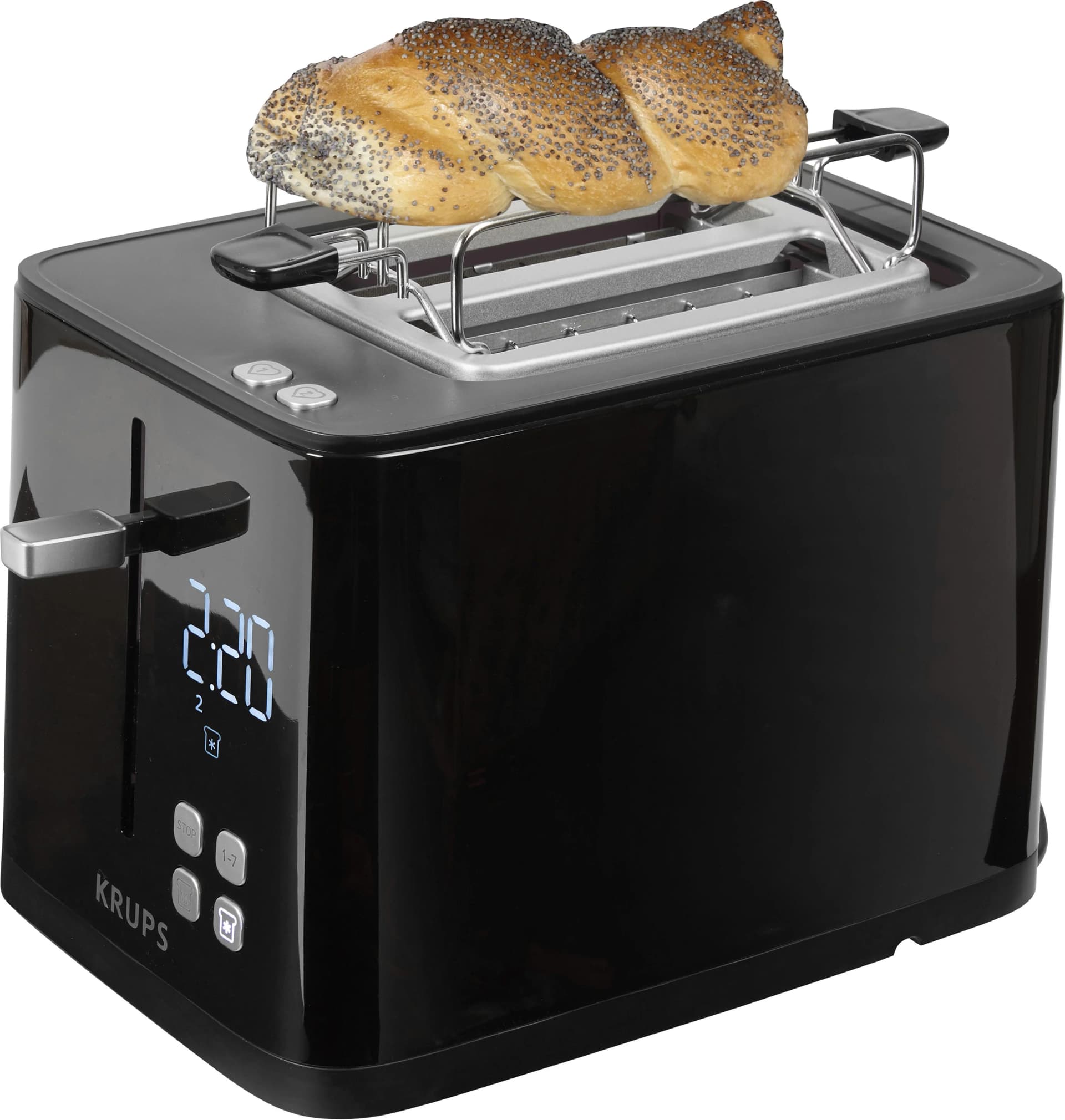 KRUPS Toaster KH6418 Smart'n Light Schwarz 7 Bräunungsstufen