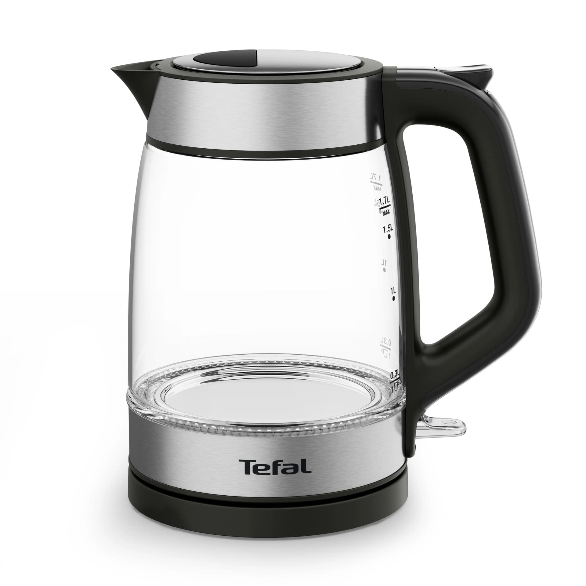 TEFAL Wasserkocher KI6058 Schwarz Glas 1,7l