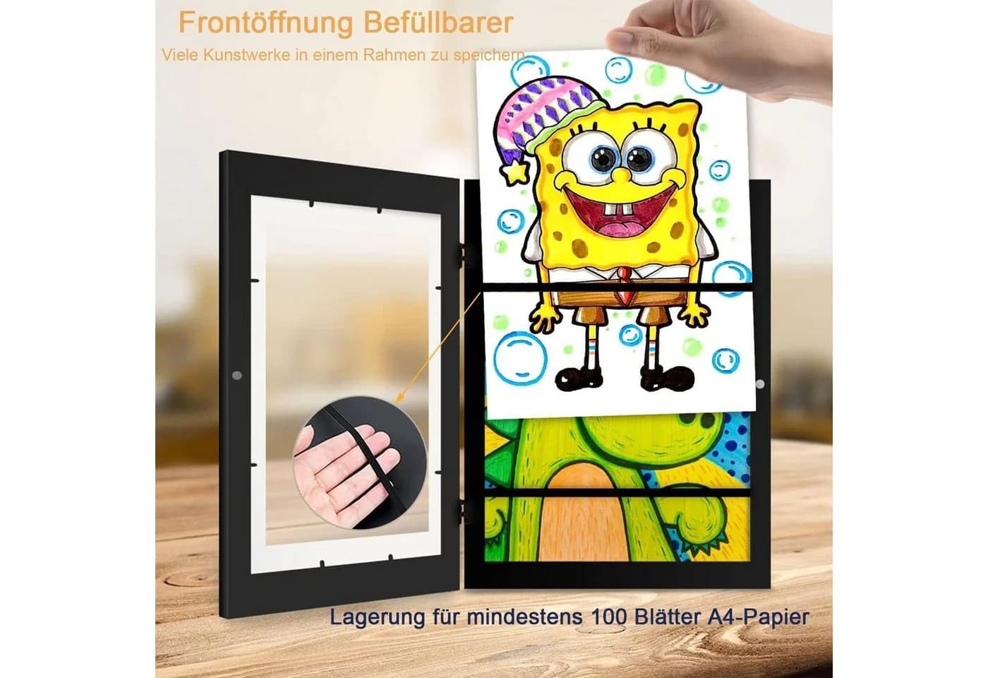 LA CUTE Bilderrahmen zum Basteln Schwarz/Weiß befüllbar - Bild 4