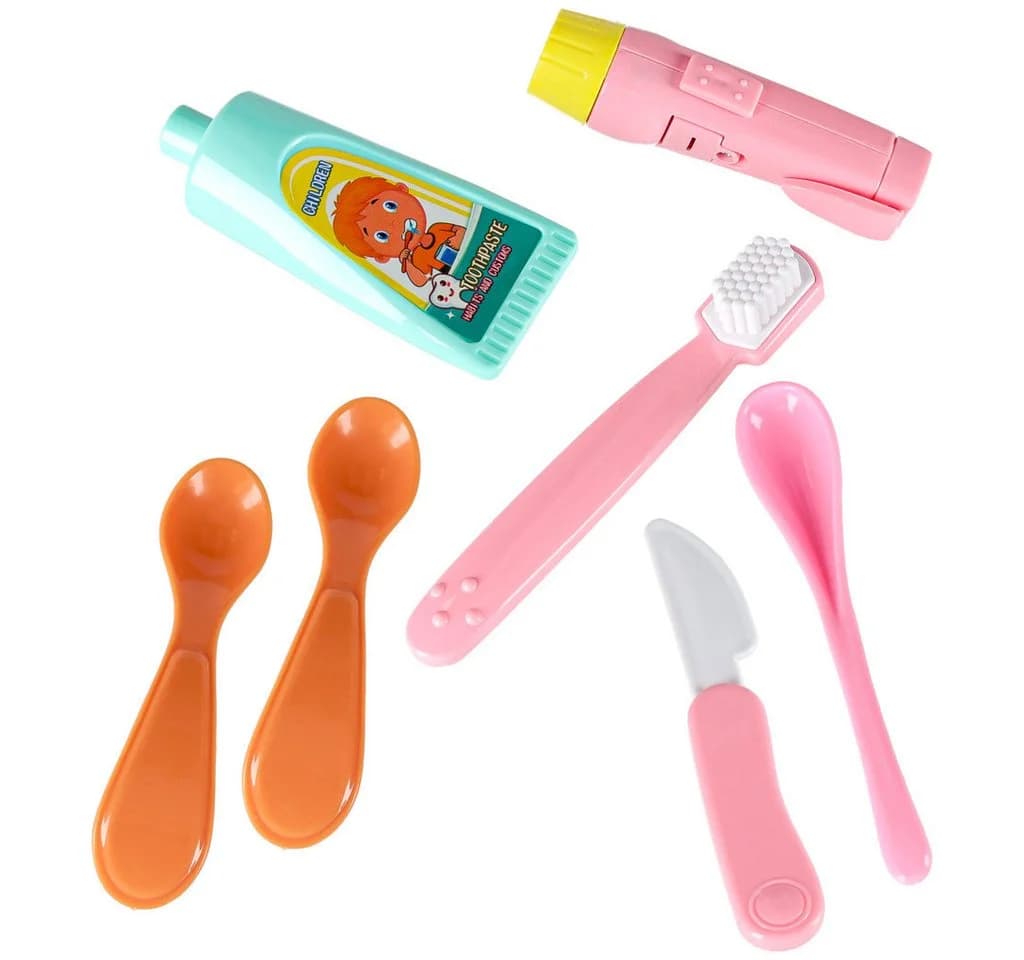 Ikonka Spielzeug-Arztkoffer 35-teilig mit Licht, Sound & Kostüm Rosa - Bild 5