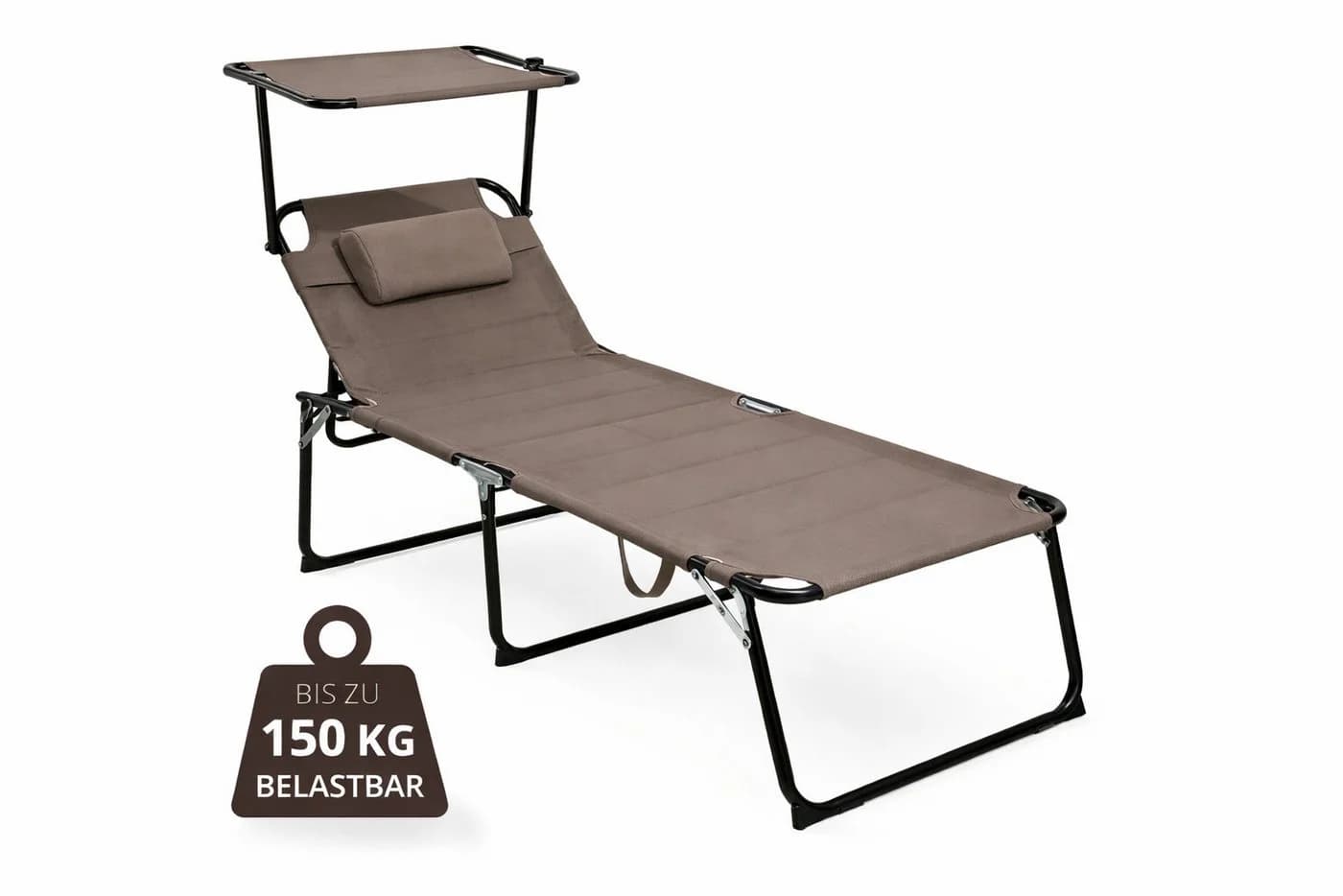 Linder Exclusiv Gartenliege XXL mit Sonnendach klappbar - Bild 2