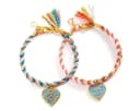 DJECO Schmuck Bastelset: Herzen-Armbänder mit Charms & Zange Bild 2