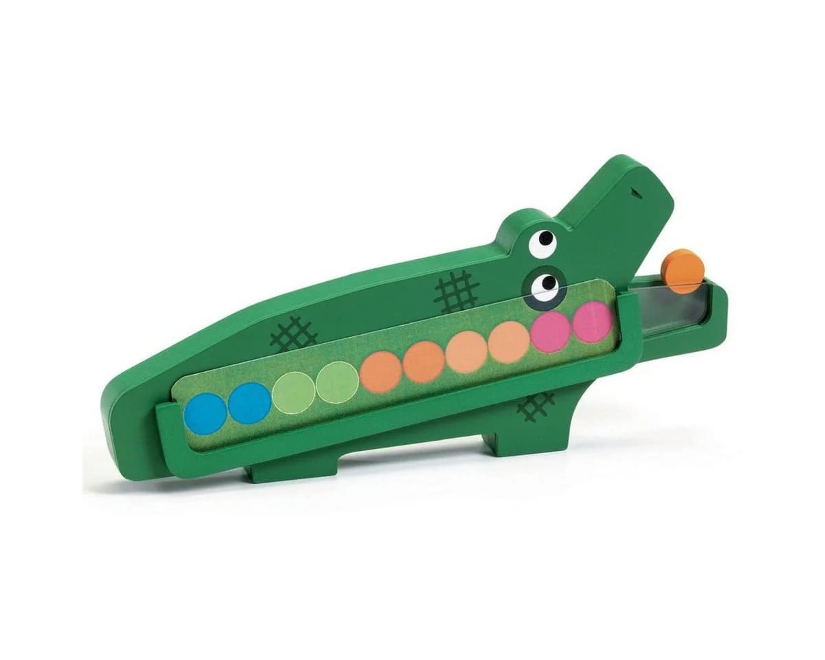 DJECO Lernspiel Crococroc Holzkrokodil Logikspiel Kinder ab 3 Jahre - Bild 3