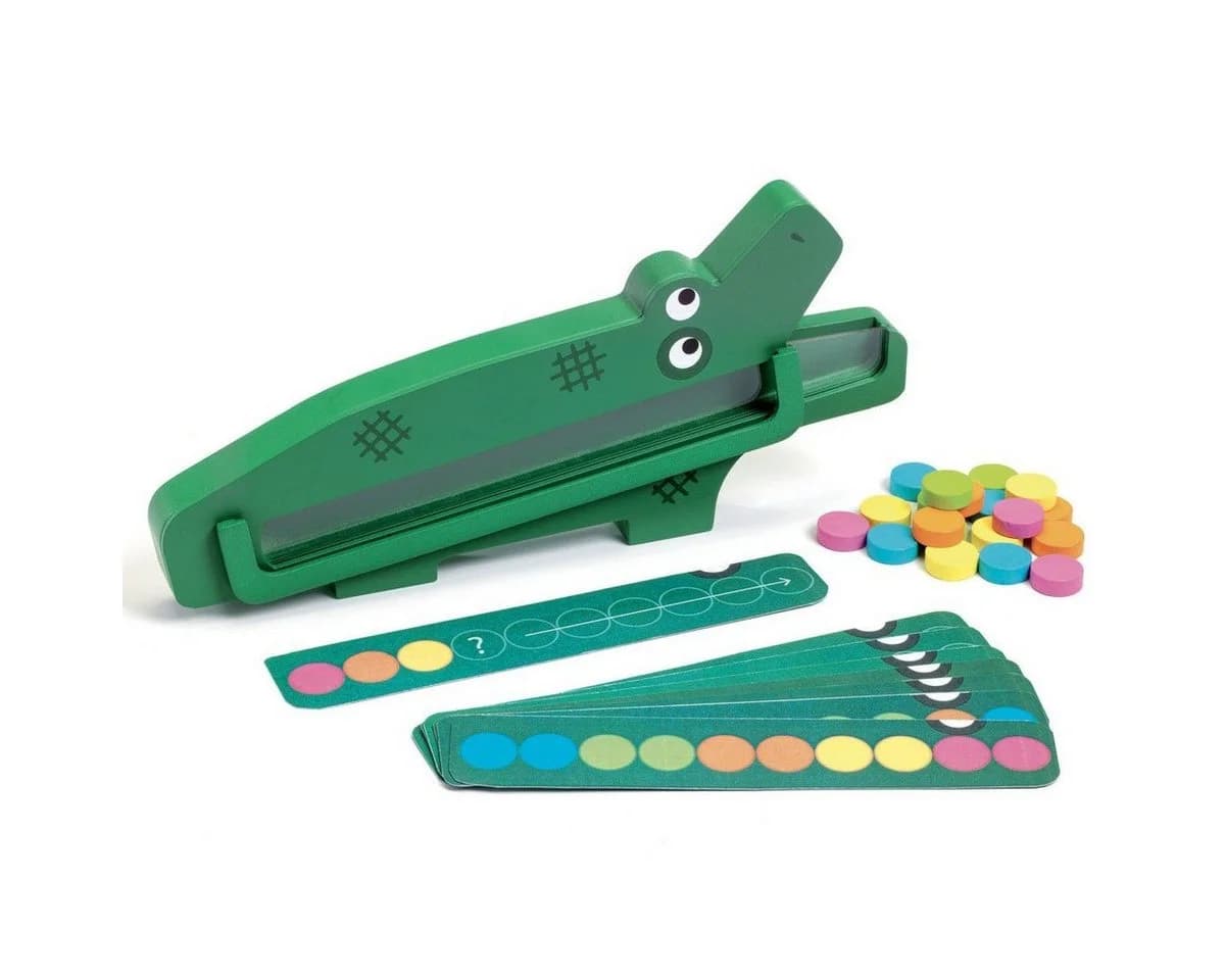DJECO Lernspiel Crococroc Holzkrokodil Logikspiel Kinder ab 3 Jahre - Bild 4
