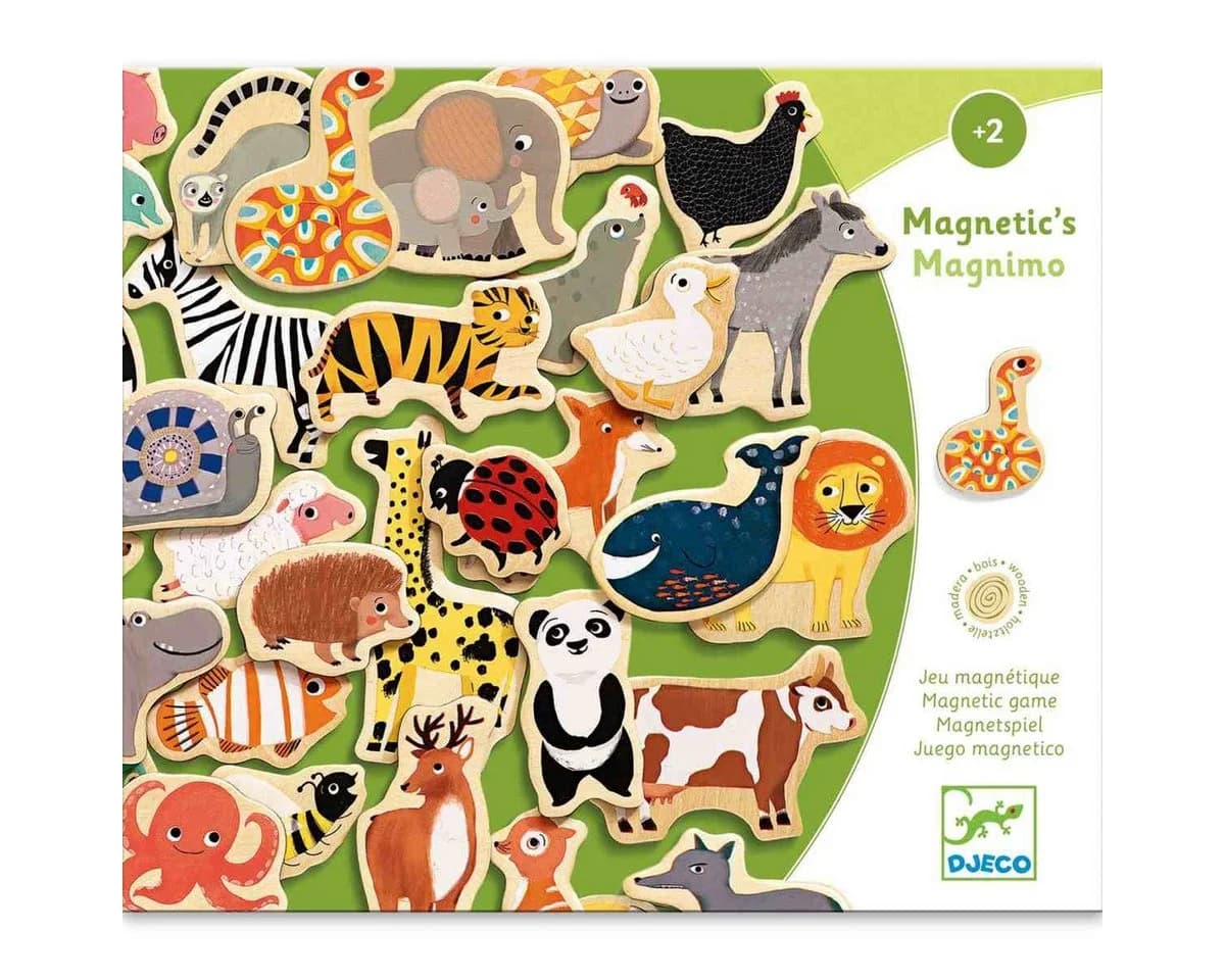 DJECO Magnimo Holz-Magnete 36 bunte Tierfiguren ab 2 Jahren - Bild 2