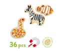 DJECO Magnimo Holz-Magnete 36 bunte Tierfiguren ab 2 Jahren Bild 3