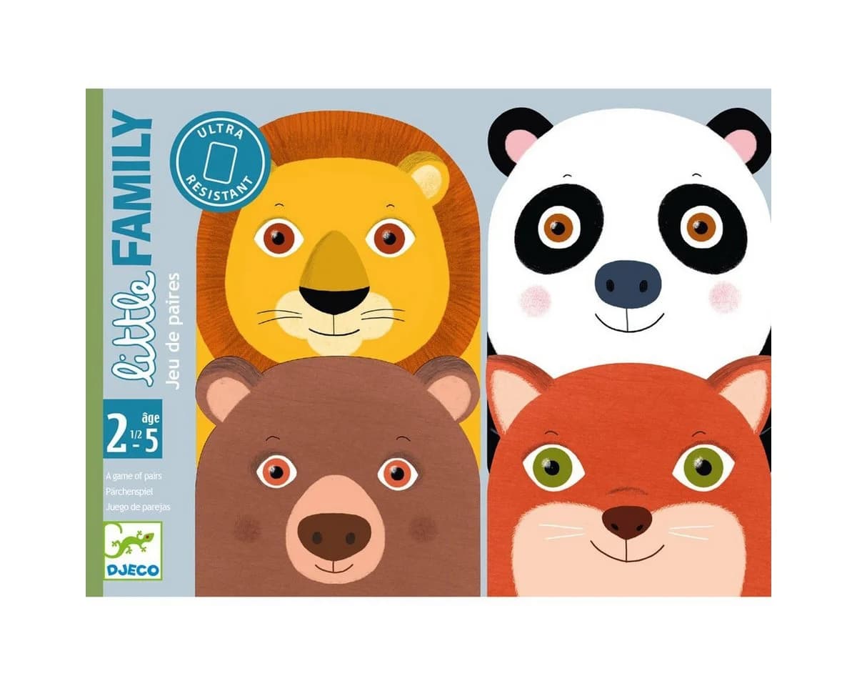 Djeco Little Family Kartenspiel Pärchenspiel für Kinder ab 2 Jahren