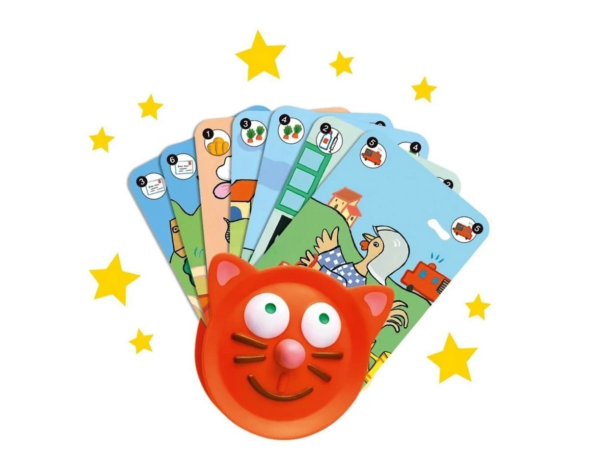 DJECO Spiel Kartenhalter Katzendesign Kinder Kunststoff - Bild 2