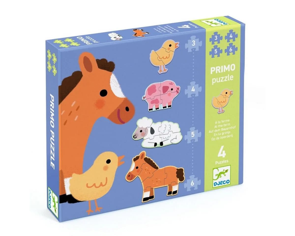 DJECO Bauernhof-Puzzle für Kinder - Erste Puzzlespiel mit 12 Teilen - Bild 2