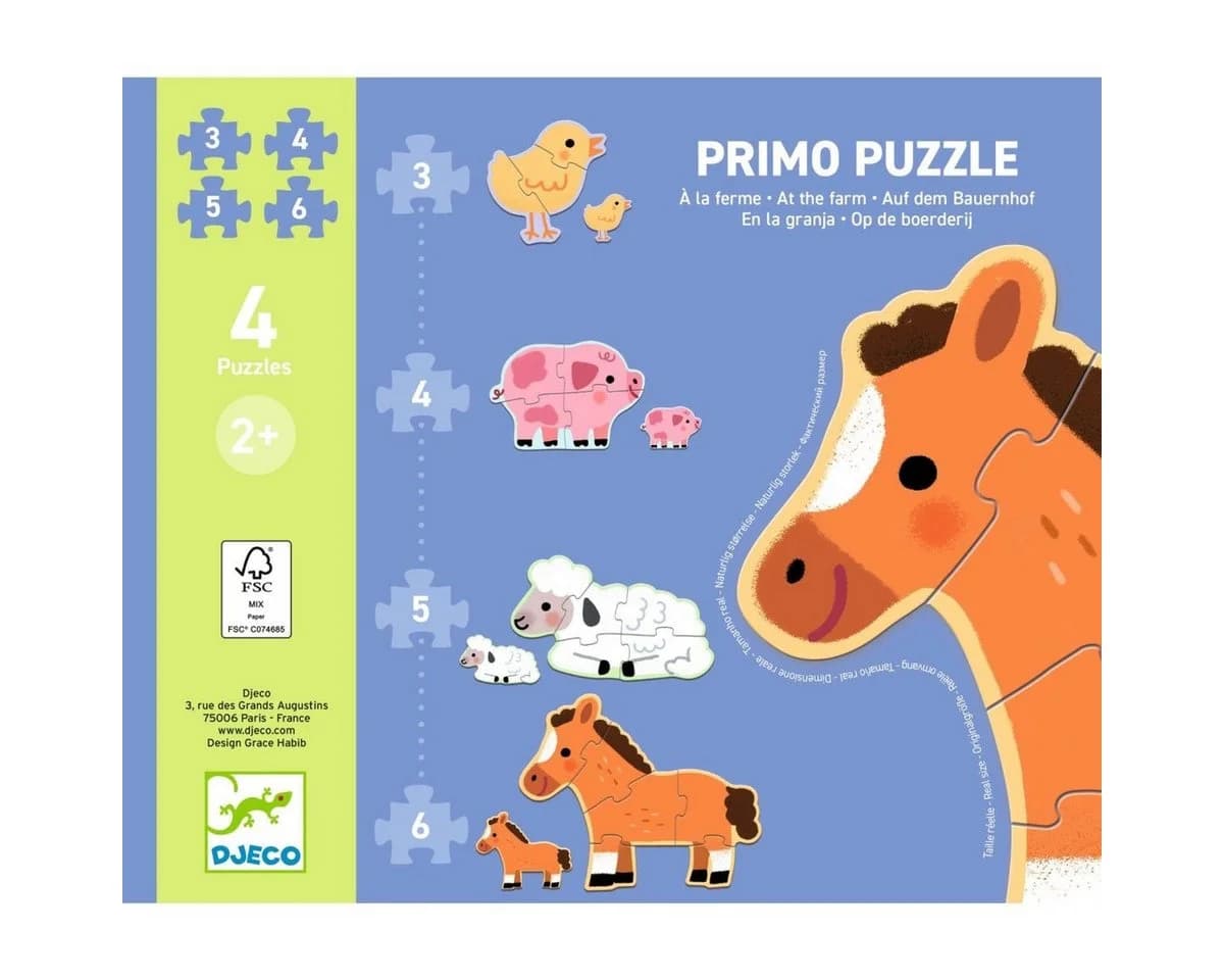 DJECO Bauernhof-Puzzle für Kinder - Erste Puzzlespiel mit 12 Teilen - Bild 4