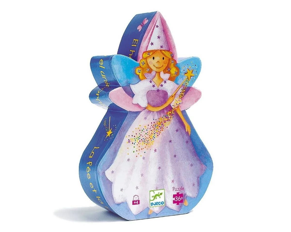 DJECO Puzzle Fee und Einhorn 36 Teile Zauberstab Märchen - Bild 2