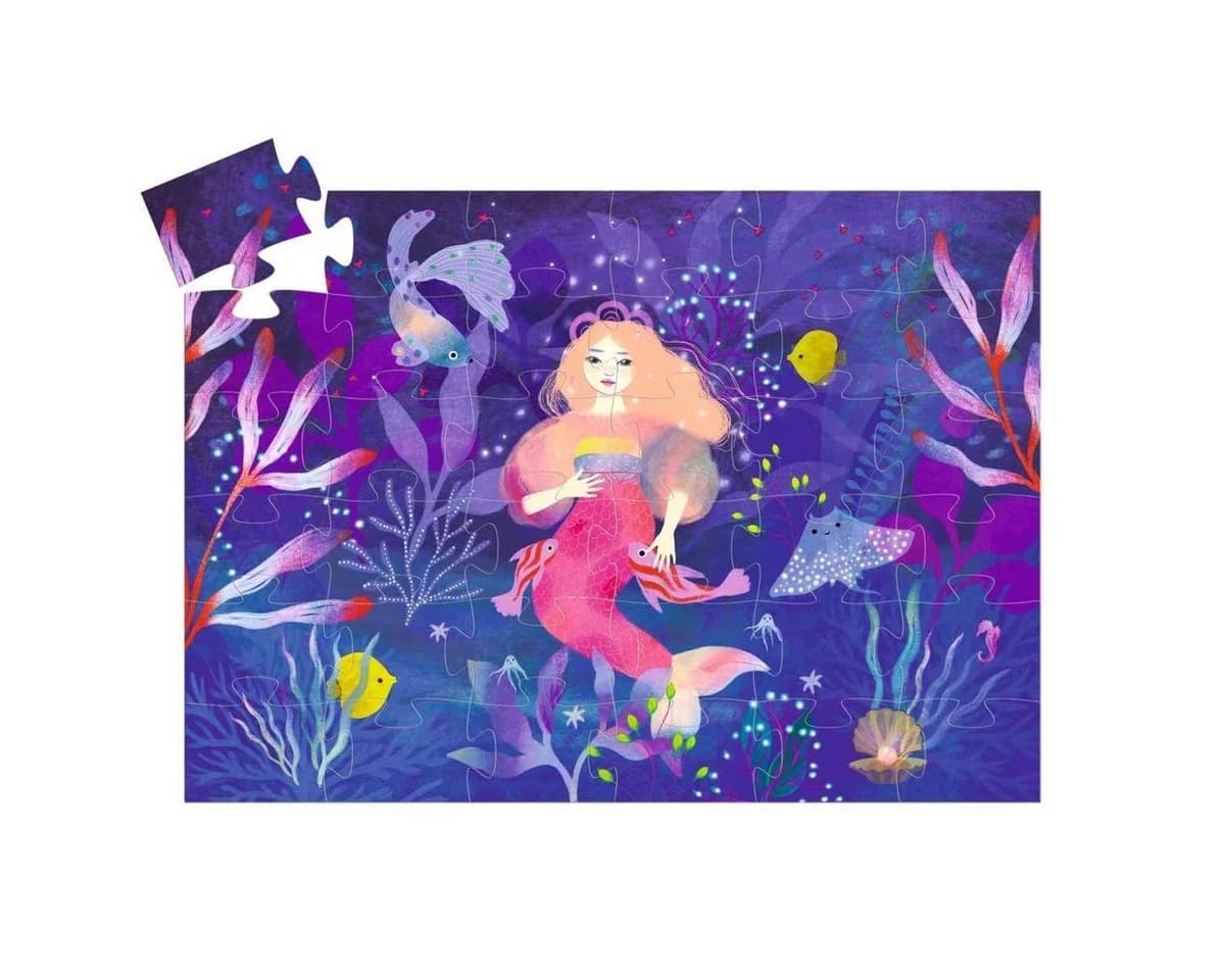 DJECO Puzzle Meerjungfrau Ella 36 Teile Bunt Kinderpuzzle