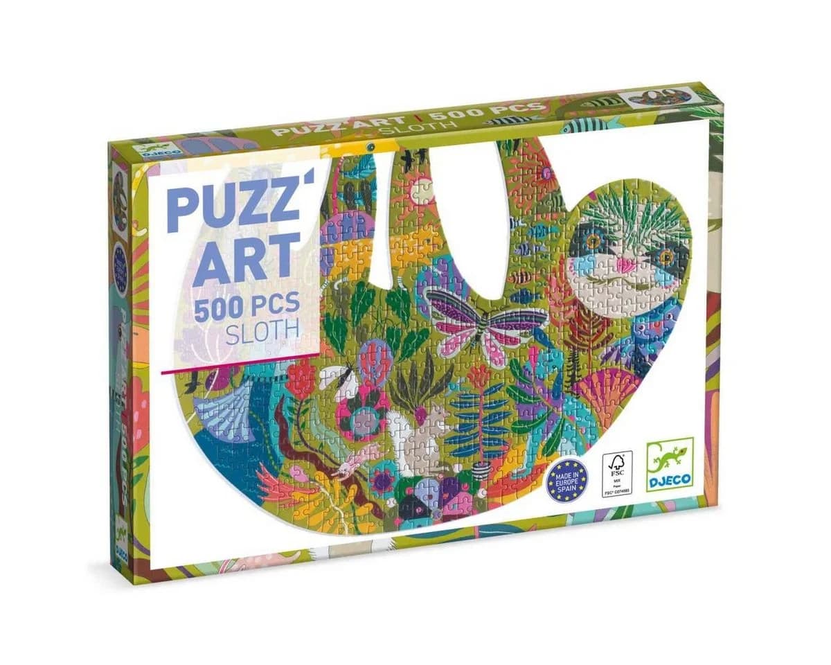 Djeco Puzz’Art Puzzle Faultier 500 Teile Silhouette ab 8 Jahren mit Poster - Bild 2