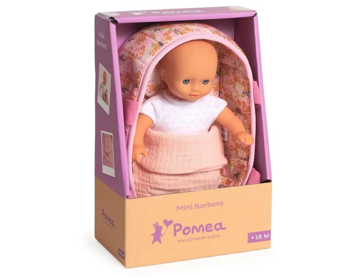 Djeco Babypuppe Pomea Barbara Mini-Puppe mit Babykörbchen - Bild 2