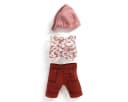 DJECO Puppenkleidung Pomea Set Lovely Burgundy für Puppen von 32 cm Bild 2