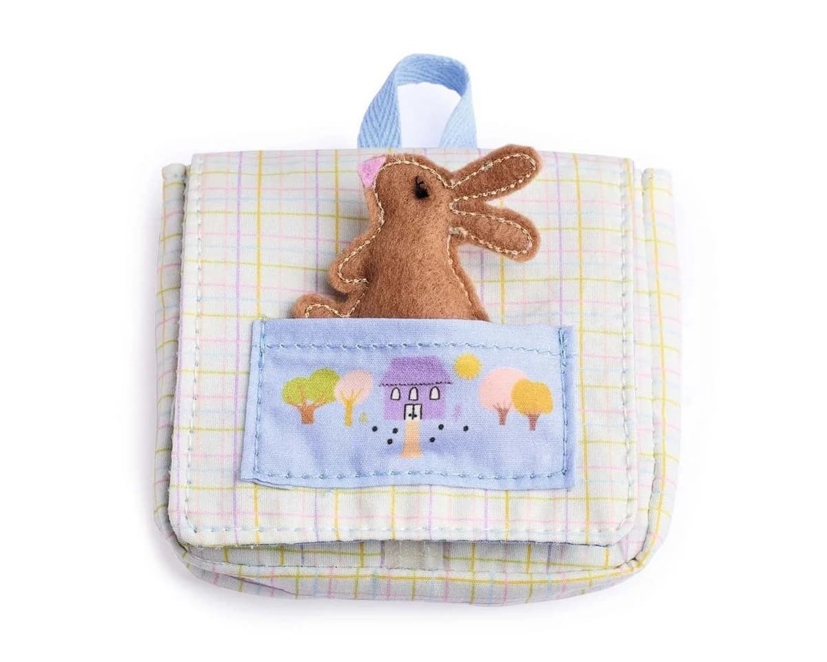DJECO Puppen-Schultasche Pomea mit Kuschelhase, Mini-Rucksack - Bild 2