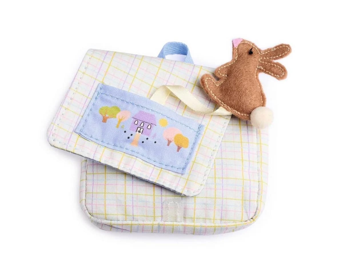 DJECO Puppen-Schultasche Pomea mit Kuschelhase, Mini-Rucksack - Bild 4