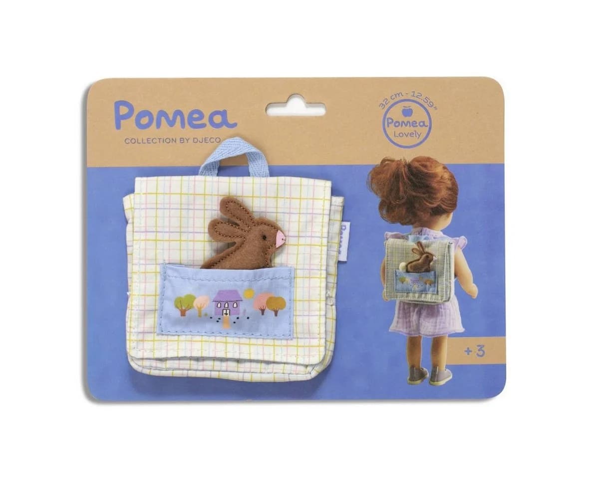 DJECO Puppen-Schultasche Pomea mit Kuschelhase, Mini-Rucksack - Bild 5
