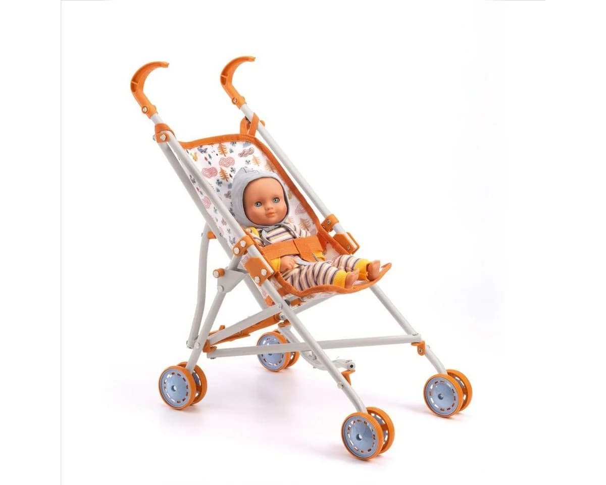 DJECO Puppenbuggy POMEA Puppenwagen Bunt