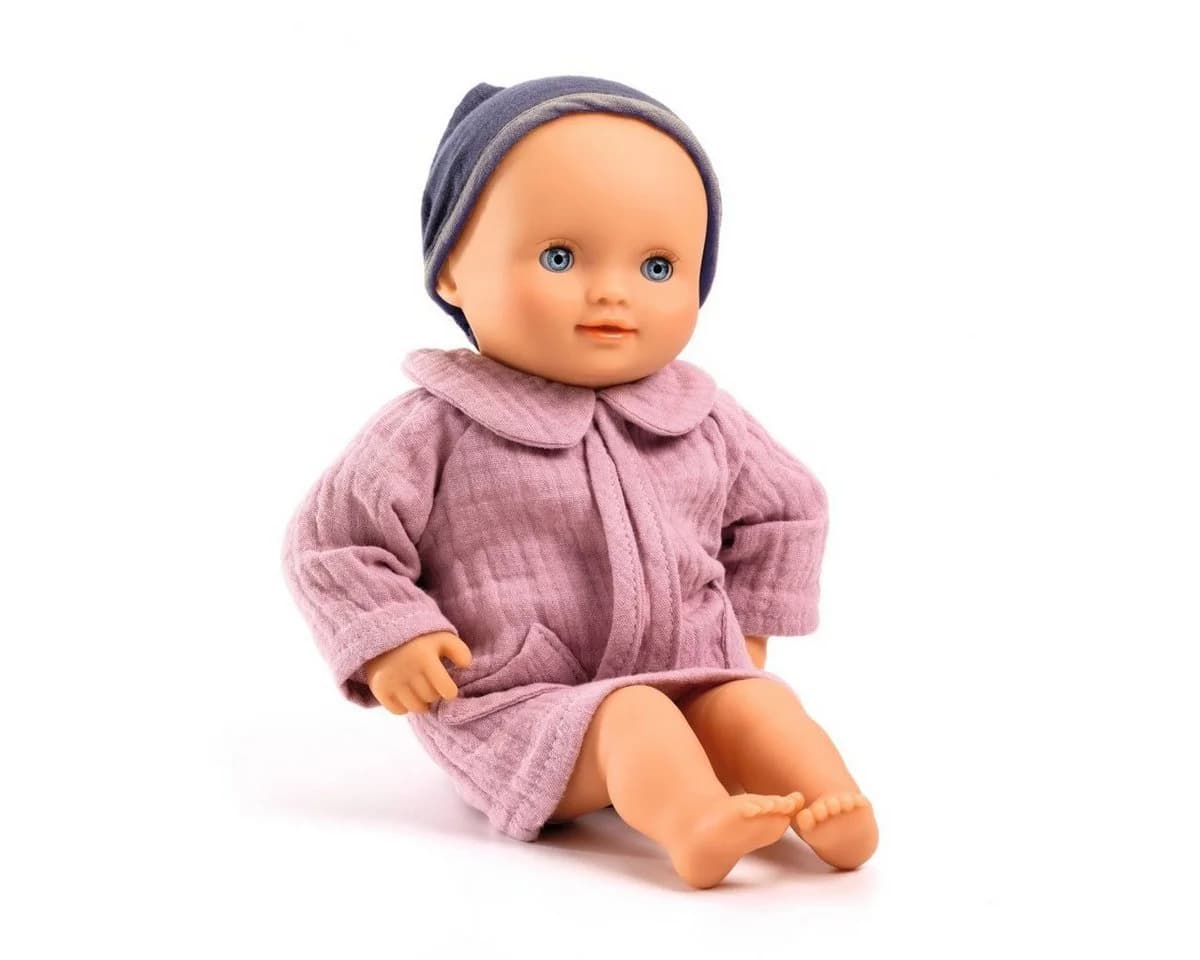 DJECO Babypuppe POMEA Puppe Dalhia Purple Rosa Blau - Bild 4