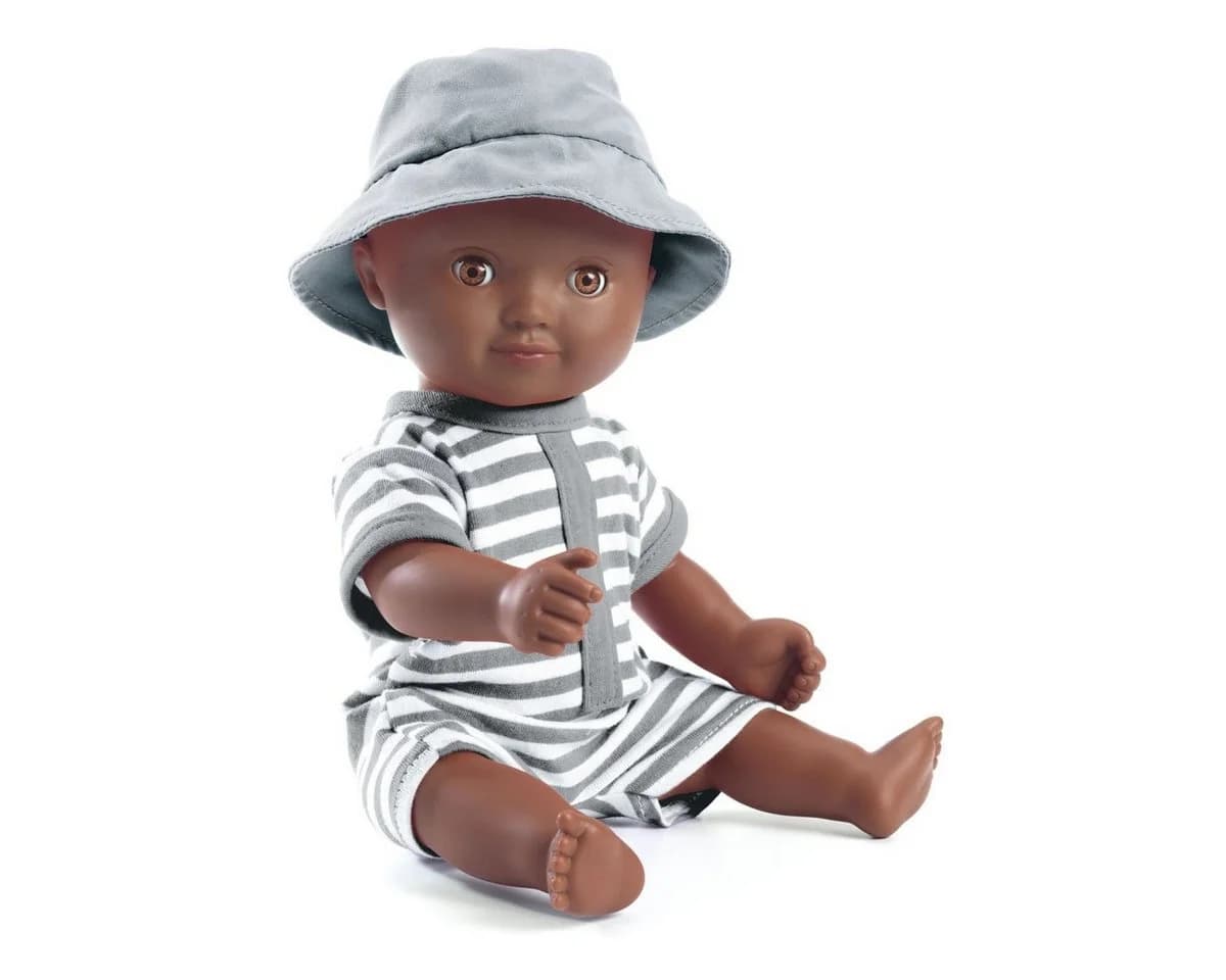 DJECO Badepuppe Baby Samra Vinyl 32 cm mit Schlafaugen