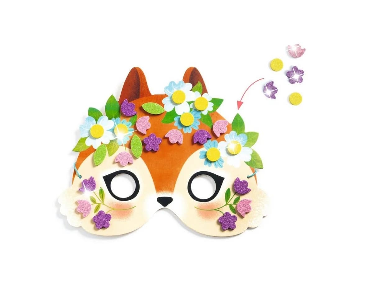 DJECO Bastelset 8 Tiermasken DIY Kreativset für Kinder - Bild 5