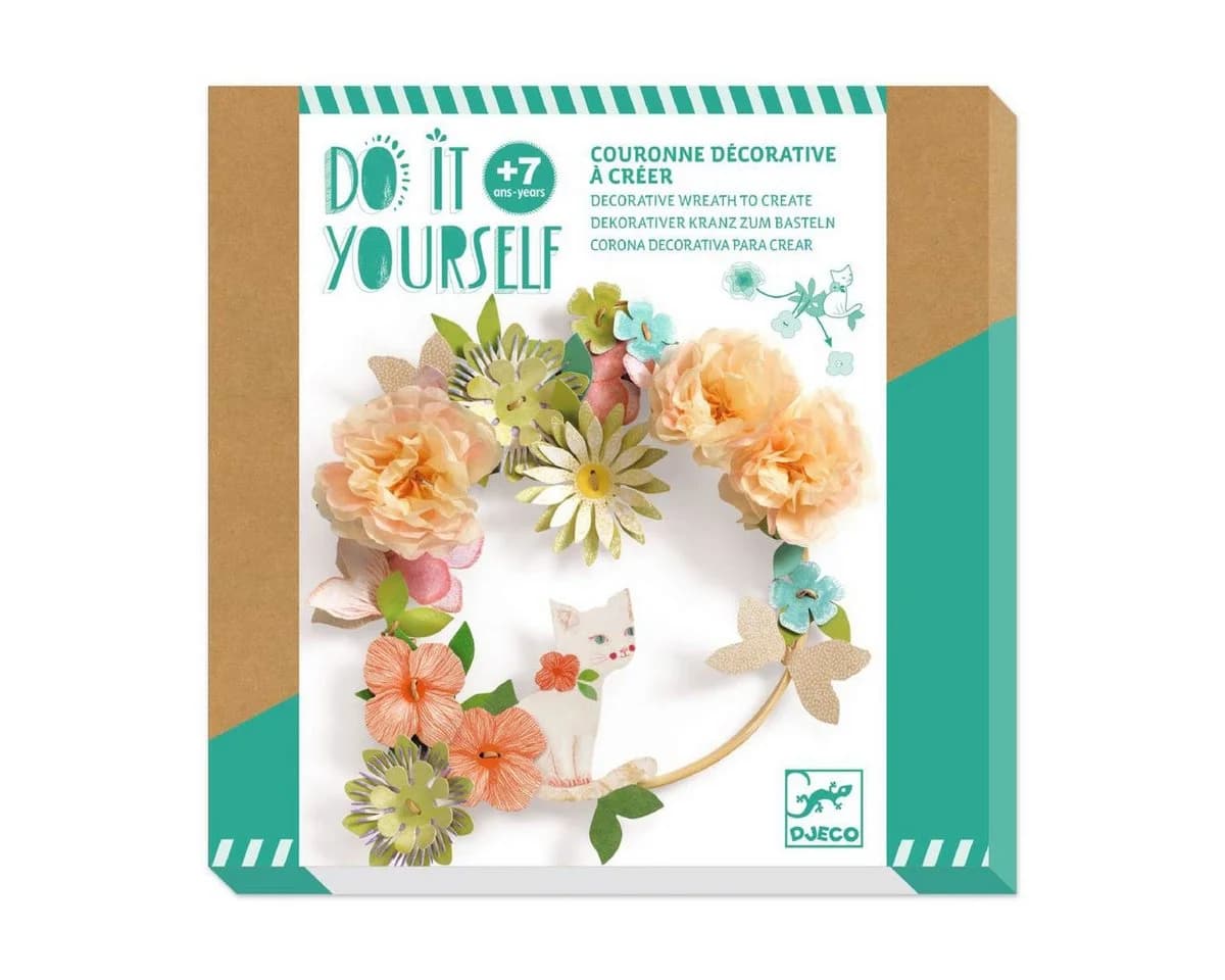 DJECO Kreativset DIY Blumenkranz Dalia Bastelset mit Seidenblumen - Bild 2