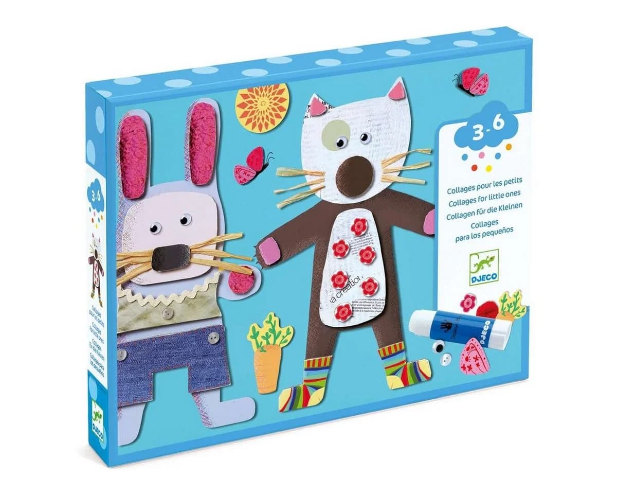 DJECO Kreativset Collage Bärchen & Freunde für Kinder ab 3 Jahren - Bild 2
