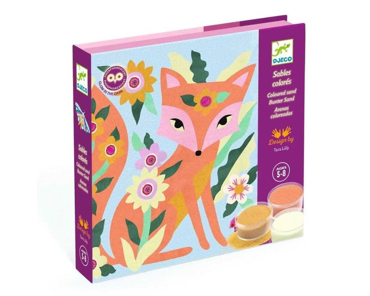 DJECO Kreativset Sandbild Garden Lights Leuchtet Im Dunkeln Bastelpackung - Bild 2