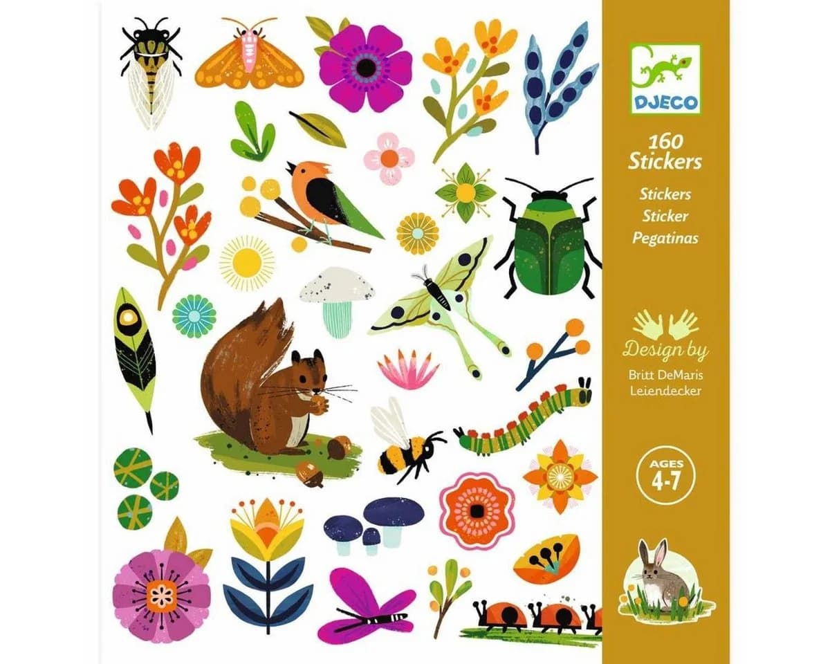 DJECO Sticker Set 160 Sticker Bunt für Kinder ab 4 Jahren - Bild 2
