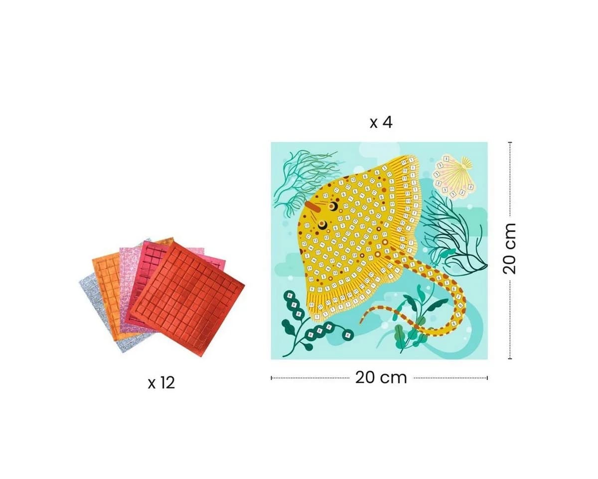 DJECO Kreativset Mosaike: Karibik - Mosaikkunst für Kinder ab 5 Jahren - Bild 4