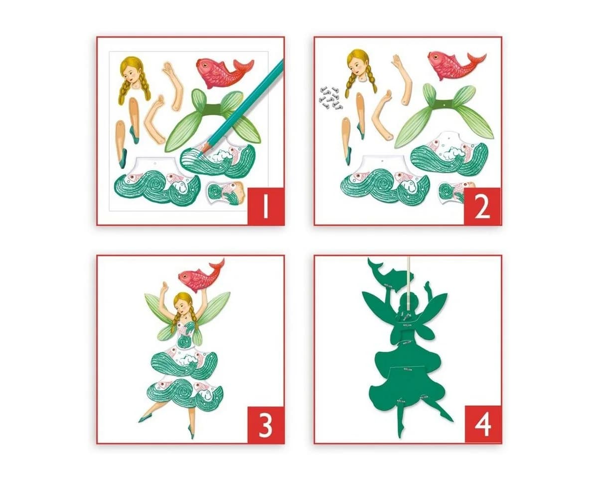 DJECO Bastelset Feen Malen & Basteln für Kinder ab 6 Jahren - Bild 3
