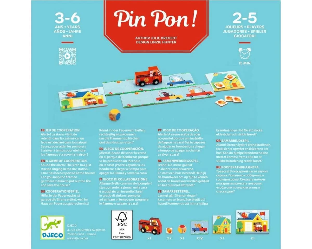 DJECO Tatütata! Kooperationsspiel Feuerwehr für Kinder - Bild 3