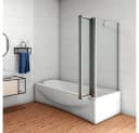 duschspa Badewannenaufsatz 5-teilig Faltwand mit Seitenwand Glas Bild 1