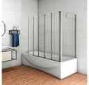 duschspa Badewannenaufsatz 5-teilig Faltwand mit Seitenwand Glas Bild 2