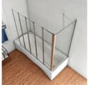 duschspa Badewannenaufsatz 5-teilig Faltwand mit Seitenwand Glas Bild 4