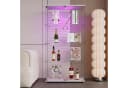 ADWOLT Glasvitrine Standvitrine mit LED-Beleuchtung und 4 Ebenen Bild 1